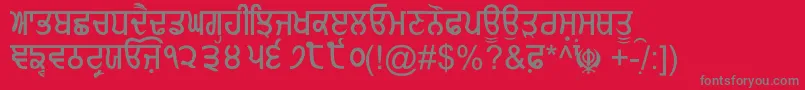 Więcej informacji o czcionce GurmukhiNormal Czcionka GurmukhiNormal – szare czcionki na czerwonym tle