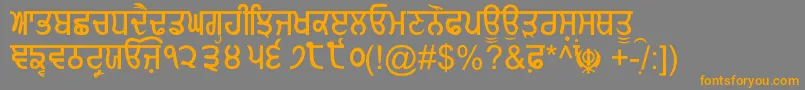 GurmukhiNormal Font – Orange Fonts on Gray Background