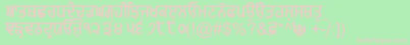 GurmukhiNormal Font – Pink Fonts on Green Background