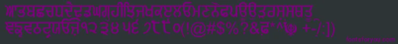 GurmukhiNormal Font – Purple Fonts on Black Background