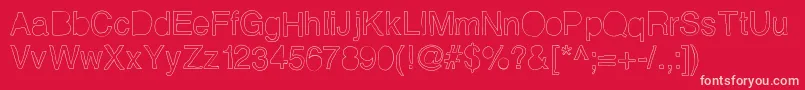 Helveticamazing Font – Pink Fonts on Red Background