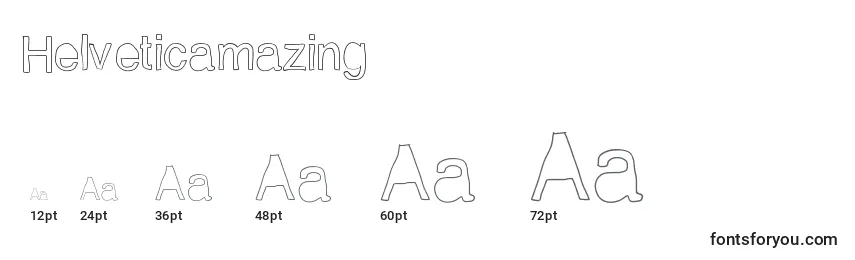 Größen der Schriftart Helveticamazing