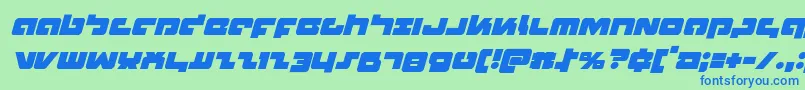 Boomstickital Font – Blue Fonts on Green Background