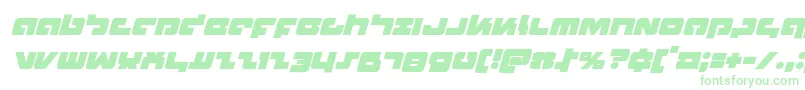 Boomstickital-Schriftart – Grüne Schriften auf weißem Hintergrund