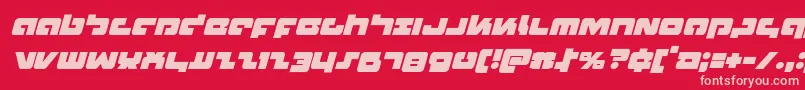 Boomstickital Font – Pink Fonts on Red Background