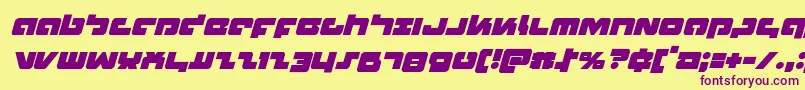 Boomstickital Font – Purple Fonts on Yellow Background
