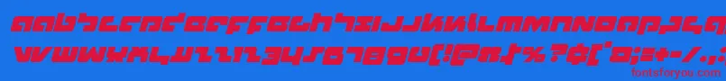 Boomstickital Font – Red Fonts on Blue Background