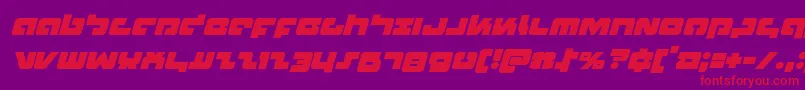 フォントBoomstickital – 紫の背景に赤い文字