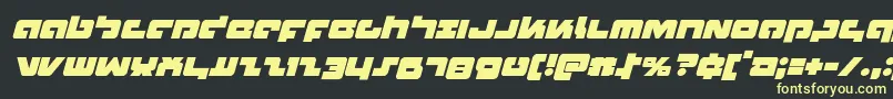 Шрифт Boomstickital – жёлтые шрифты на чёрном фоне