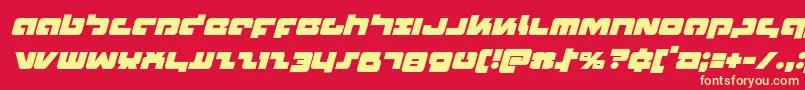 Boomstickital Font – Yellow Fonts on Red Background