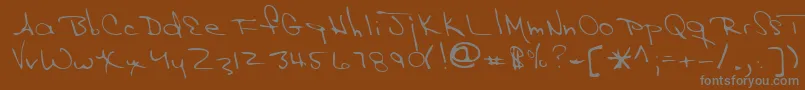 Шрифт Lehn143 – серые шрифты на коричневом фоне