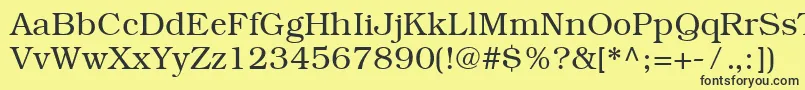 ItcBookmanCeLight Font – Black Fonts on Yellow Background