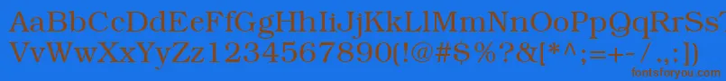 ItcBookmanCeLight Font – Brown Fonts on Blue Background