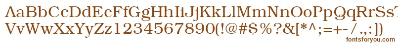 ItcBookmanCeLight-Schriftart – Braune Schriften auf weißem Hintergrund