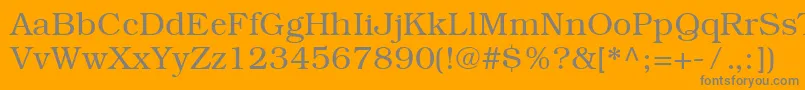 ItcBookmanCeLight Font – Gray Fonts on Orange Background