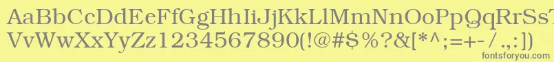 ItcBookmanCeLight Font – Gray Fonts on Yellow Background
