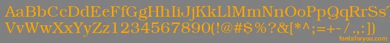ItcBookmanCeLight Font – Orange Fonts on Gray Background