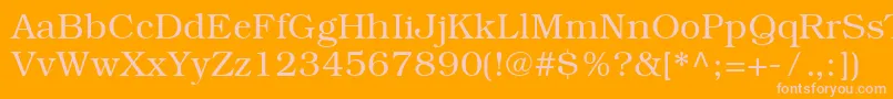 ItcBookmanCeLight Font – Pink Fonts on Orange Background