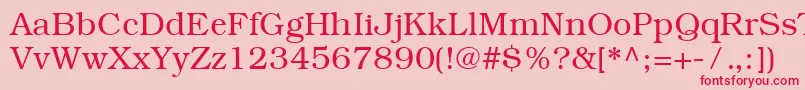 ItcBookmanCeLight Font – Red Fonts on Pink Background