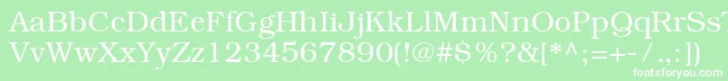 ItcBookmanCeLight Font – White Fonts on Green Background