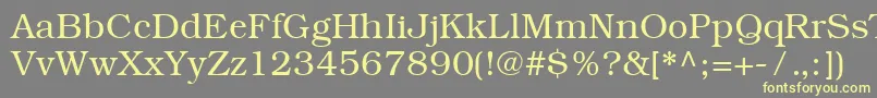 ItcBookmanCeLight Font – Yellow Fonts on Gray Background