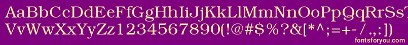 ItcBookmanCeLight Font – Yellow Fonts on Purple Background