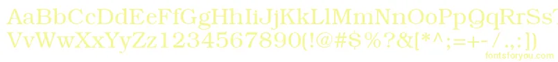 ItcBookmanCeLight-Schriftart – Gelbe Schriften