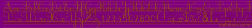 Seyesbdl Font – Brown Fonts on Purple Background