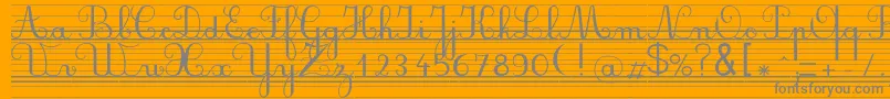 Seyesbdl Font – Gray Fonts on Orange Background