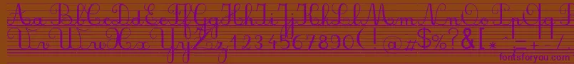 Seyesbdl Font – Purple Fonts on Brown Background