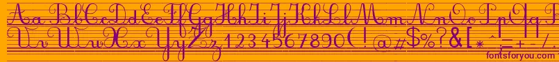 Seyesbdl Font – Purple Fonts on Orange Background