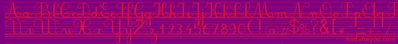 Seyesbdl Font – Red Fonts on Purple Background