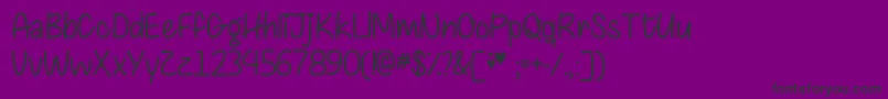 ChasingHeartsOtf Font – Black Fonts on Purple Background