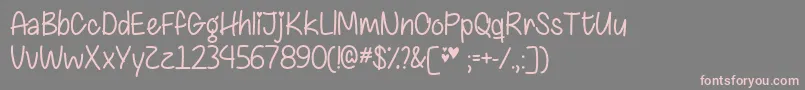 ChasingHeartsOtf Font – Pink Fonts on Gray Background