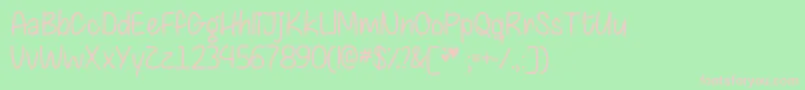 ChasingHeartsOtf Font – Pink Fonts on Green Background