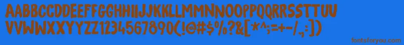 Generousdemo Font – Brown Fonts on Blue Background