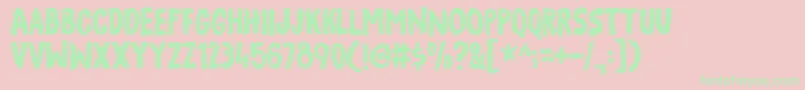 Generousdemo Font – Green Fonts on Pink Background