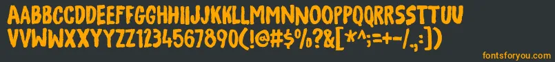 Generousdemo Font – Orange Fonts on Black Background