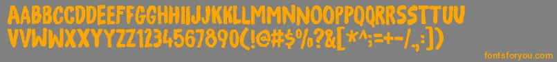 Generousdemo Font – Orange Fonts on Gray Background