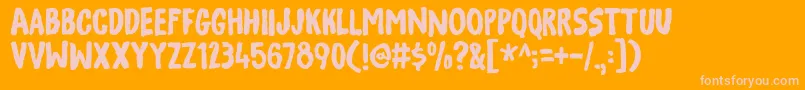Generousdemo Font – Pink Fonts on Orange Background