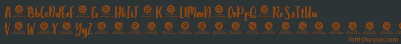 HumbleyScriptDemo Font – Brown Fonts on Black Background