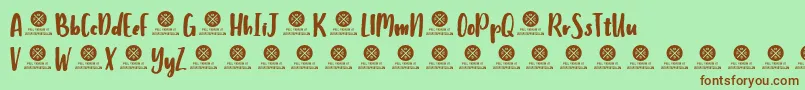 HumbleyScriptDemo Font – Brown Fonts on Green Background
