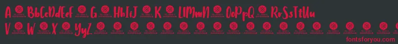 HumbleyScriptDemo Font – Red Fonts on Black Background