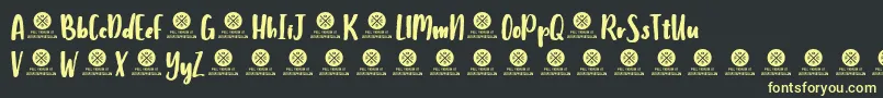 HumbleyScriptDemo Font – Yellow Fonts on Black Background