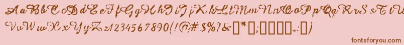 Issac Font – Brown Fonts on Pink Background