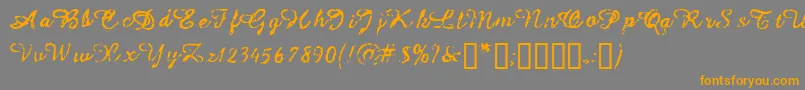 Issac Font – Orange Fonts on Gray Background