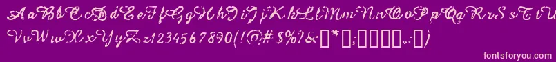 Issac Font – Pink Fonts on Purple Background
