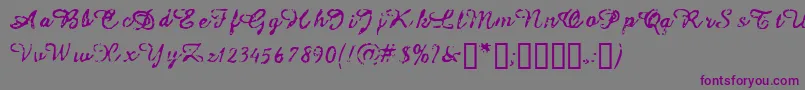 Issac Font – Purple Fonts on Gray Background