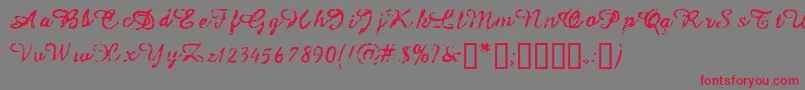 Issac Font – Red Fonts on Gray Background