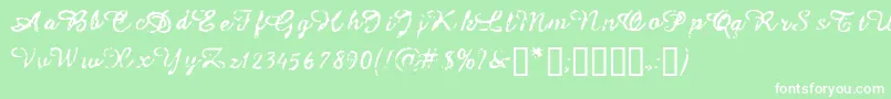 Issac Font – White Fonts on Green Background